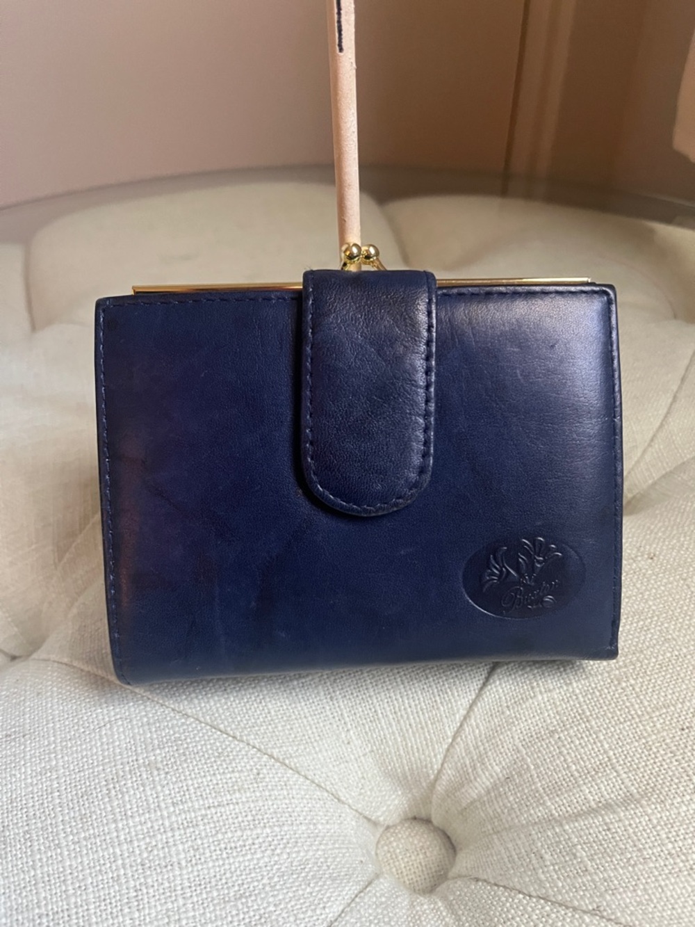 Julia Buxton Heiress Cardex Navy Blue Exterior Leather Women's Wallet